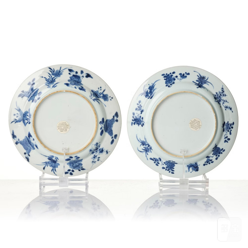 A set of six blue and white dishes, - 图3